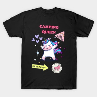 Camping Queen unicorn T-Shirt